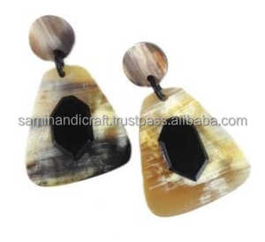 Pendientes colgantes de cuerno de búfalo de alta calidad para mujer, nuevo diseño de moda, joyería de moda para fiesta, el mejor precio, compra a granel - Product Image 3