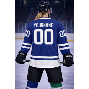 Maillot de hockey sur glace personnalisé de haute qualité en polyester, avec étiquettes privées, pour équipe, sublimation intégrale - Product Image 5