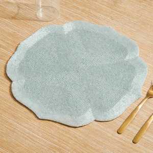 Napperons perlés gratuits 85% perles de verre Broderie florale moderne Écologique Réutilisable Personnalisable Tapis de table Chemin de table de mariage - Product Image 5