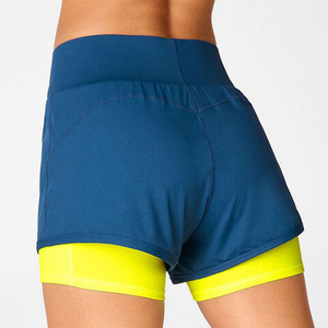 Women's Mid Waist <b>Pink</b> Athletic Shorts Seamed Solid Workout Running <b>Gym</b> Shorts - Product Image 2