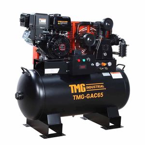 Compressore d'aria lubrificato TMG GAC65 con motore 14HP G420F, serbatoio orizzontale da 60 galloni, 18.5 CFM, 175 PSI, montabile su camion - Product Image 4
