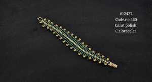 12427Cubic Zirconia Carat Plated CZ <b>bracelet</b> Heart cut link <b>bracelet</b> CZ Design <b>Cuff</b> <b>Bracelet</b> For Women Party Jewelry - Product Image 3