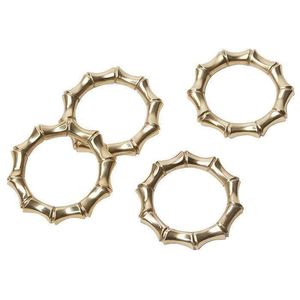 Luxury Gold Finish Metal Napkin Ring For Wedding <b>Table</b> Decoration Elegant Dining Accessories - Product Image 1