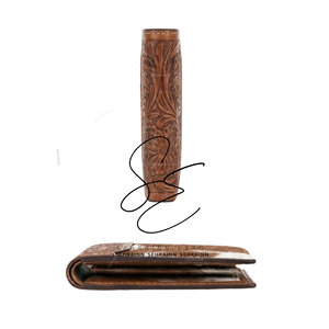 Genuine Leather Bifold <b>Wallet</b> <b>Men</b> Hand Tooled Leather <b>Wallet</b> Vintage Hair On Card Holder <b>RFID</b> DAILY use Rodeo <b>Wallet</b> - Product Image 4