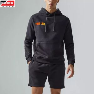 Ensemble sweat à capuche et short pour homme – Tenue de sport confortable pour la gym, survêtement d'entraînement élégant avec logo personnalisé, idéal pour le fitness - Product Image 1