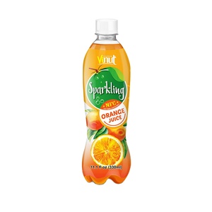 Bouteille en verre de 1L (11,1 fl oz) de jus d'orange pétillant, type purée, sucre naturel, certifié Halal, en vrac, OEM, ODM, marque privée - Product Image 1
