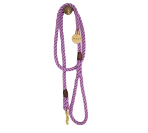 Handmade Customize Cotton Dog Rope Lavender Strong Dog <b>Leash</b> - Brass Dog <b>Leash</b> Rose Gold Clip - Product Image 1