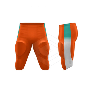Wholesale Unisex Adult Football Practice Pants 7 Pad <b>Compression</b> Girdle Customized Color Short 100% Polyester Moisture-Wicking - Product Image 1