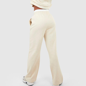 Ensemble de survêtement décontracté pour femme : sweat à capuche court et pantalon large, coupe ample, manches longues, couleur unie, idéal pour l'automne - Product Image 2