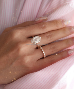 Anillo de Compromiso Personalizable con Diamante Cultivado en Laboratorio con Certificación IGI, Chapado en Oro de 14K/18K con Rodio, para Bodas y Fiestas - Product Image 1