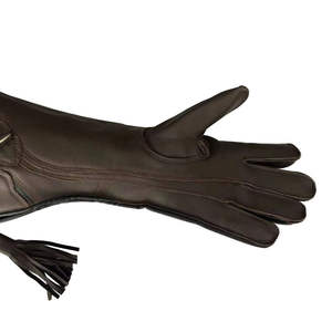 Gants de fauconnerie compatibles écran tactile, respirants, doublés polaire doux pour l'hiver, en cuir de vachette de haute qualité - Product Image 1