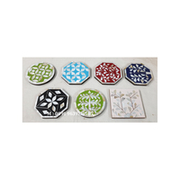 Ensemble de sous-verres en bois et nacre, fabrication artisanale, meilleure qualité, idéal pour offrir – Nouveauté très demandée