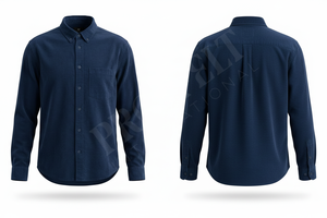 Chemise habillée sur mesure en laine boutonnée pour homme, manches longues, coupe ajustée, décontractée, personnalisable, vente en gros - Product Image 6