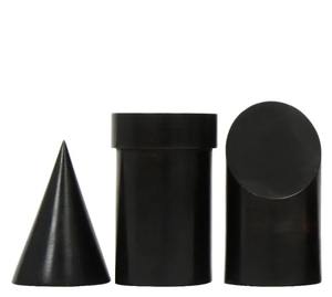 Jeu d'échecs géométrique minimaliste en bois d'ébène et de buis, hauteur du roi 3,4 cm, pièces d'échecs en bois au design sans jointure, au meilleur prix - Product Image 4