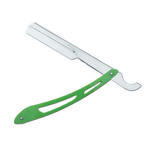 Rasoir à barbe professionnel vert en acier à haute teneur en carbone, lames à simple tranchant, usage professionnel, modèle UBI - Product Image 2