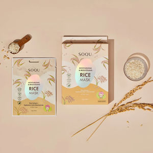 มาส์กข้าว (5 ชิ้น/กล่อง) SOQU มอยส์เจอไรซิ่ง & ไบรท์เทนนิ่ง ไรซ์ มาส์ก เซ็ต _K beauty - Product Image 2