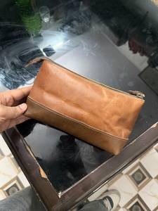 Trousse de Toilette de Voyage Grande Capacité en Cuir Crazy Horse avec Fermeture Éclair pour Hommes et Femmes – Sac de Maquillage Suspendu - Product Image 1