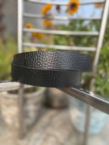 Cinturón Casual de Cuero Vacuno Negro para Hombre, con Hebilla de Cobre, Estilo Vintage, Hecho a Mano, 3.5cm de Ancho, 120cm de Largo - Product Image 2