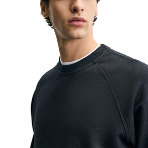 Sweat-shirt décontracté pour homme, col rond, manches raglan, en coton tricoté, coupe classique, couleur unie, automne - Product Image 4