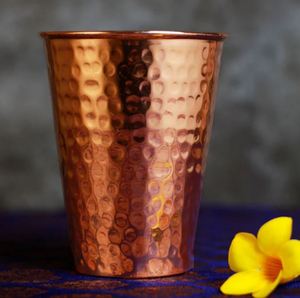 High Margin Copper Glass Tumbler Supplier Ayurvedic Drinking Water Cup Bulk Export Metal <b>Drinkware</b> India - Product Image 6