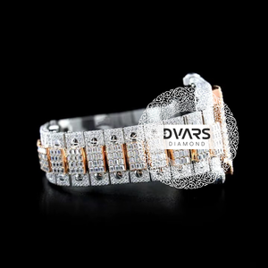 Moissanite Diamond Quartz Movement Unisex Wrist Watch 42mm Pointer Dial Stainless Steel Band Iced Out Hip Hop Style - Product Image 4
