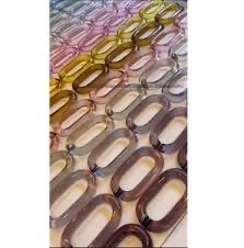 ILAHI's Modern Art Deco Eco-Friendly Acrylic Curve Vertical Pattern Chain Wall Accents Handmade Hanging Diwali Decor <b>Ornament</b> - Product Image 6