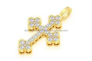 Trending Custom 10K <b>Solid</b> <b>Gold</b> Lab Grown Diamond Iced Jesus Cross <b>Pendant</b> <b>Gold</b> Hip Hop Bling Christian Fine Jewelry Gift charm - Product Image 2