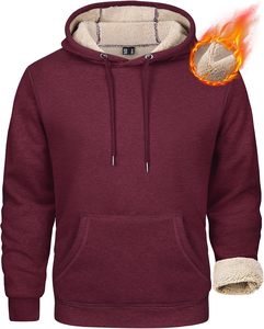 Sweat à capuche Evertop personnalisé avec logo, en coton éponge 450G, couleur terre unie, épais, pour homme, avec cordon anti-rétrécissement et doublure. - Product Image 3