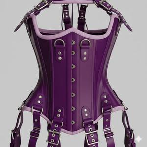 Conjunto de Lencería Sexy de Cuero Estilo Bondage, Disfraz de Fetiche, Bodysuits Combinados para Mujer con Control de Abdomen y Cierre de Gancho y Ojo - Product Image 3