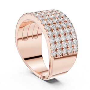 Bague de fiançailles minimaliste unisexe de luxe VDSLR562 en or 14 carats avec diamant de laboratoire taille brillant CVD certifié IGI - Product Image 1