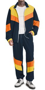 Conjunto Deportivo Cortavientos Retro para Hombre, 2 Piezas, Estilo Hip Hop, Proveedor Mayorista - Product Image 3