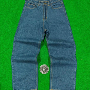 Jeans Baggy Bleu Foncé Empilés pour Hommes – Fabrication de Vêtements de Rue Tendance pour Hommes - Product Image 1