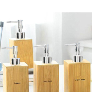 Nuevo Modelo de Contenedores de Bambú para Hotel, Hogar y Restaurante, para Sets de Baño, Loción, Desinfectante de Manos, Gel de Ducha, Champú, para Navidad - Product Image 4