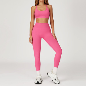 Hot Sale High Waist <b>Pant</b> Set for Women Customized Fitness Yoga Wear Sportswear Gym Clothing Active Wear Hot Selling Yoga Sets - Product Image 2