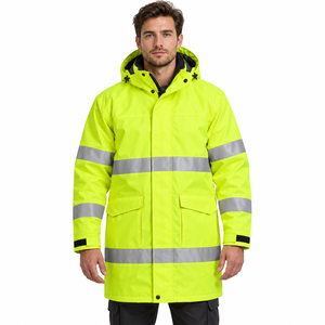 Chaqueta de seguridad de alta visibilidad, chaleco de trabajo reflectante, impermeable, transpirable, chaqueta de seguridad para la construcción y el tráfico para hombres y mujeres - Product Image 1