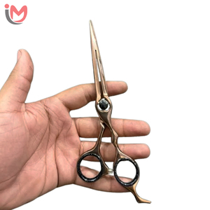Ciseaux de coiffure professionnels en acier inoxydable, lame tranchante, manche court, pour droitiers, ciseaux de coupe de cheveux - Product Image 1