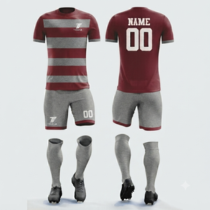 Uniforme de Fútbol de Alta Calidad y Económico, 100% Poliéster, Logotipo Personalizado, Nuevo Uniforme de Club de Fútbol - Product Image 1
