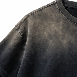 T-shirt à manches courtes pour homme, 100% coton molletonné 230g, délavé à l'acide, coupe oversize, imprimé sérigraphié, streetwear personnalisé, vente en gros - Product Image 5