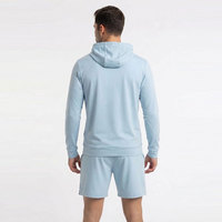 Ensemble de sweats à capuche et shorts pour hommes en polyester/coton de haute qualité, style streetwear, séchage rapide, couleur personnalisée, 300g, qualité supérieure