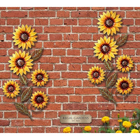 Décoration murale moderne en métal en forme de tournesol pour le salon avec support mural