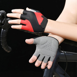 Gants de cyclisme rembourrés antichoc en gros pour les longues balades, gants de cyclisme en tissu extensible et flexible pour l'entraînement quotidien - Product Image 4