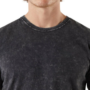 T-shirt personnalisé pour homme, délavé à l'acide, style streetwear hip-hop, 100% coton jersey, avec logo, surdimensionné, vintage, 2026 - Product Image 1