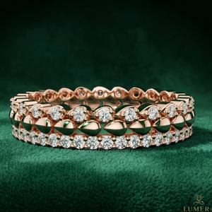 Anillo de Eternidad con Diamantes Cultivados en Laboratorio Certificados por IGI para Mujer |   Anillo de Boda Apilable de Oro Sólido de 9K, 10K, 14K y 18K | - Product Image 1