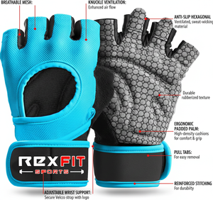 Guantes Deportivos Rexfit para Levantamiento de Pesas, Protección Completa de la Palma, Guantes de Entrenamiento para Gimnasio, Ciclismo, Ejercicio, Transpirables, Súper Ligeros - Product Image 6
