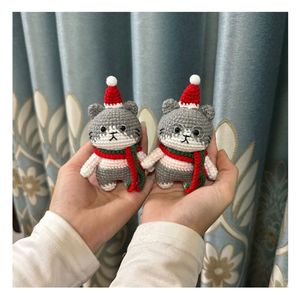 Llaveros de animales de lana al por mayor, lindos y hechos a mano, juguetes de ganchillo para tiendas de regalos, colección de animales de ganchillo - Product Image 1