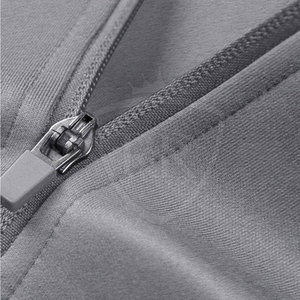 Winter Solid Men's Sports Tracksuit with Full <b>Zip</b> Top & Heavyweight Breathable <b>Trousers</b>-Comfortable Running Outfit - Product Image 3
