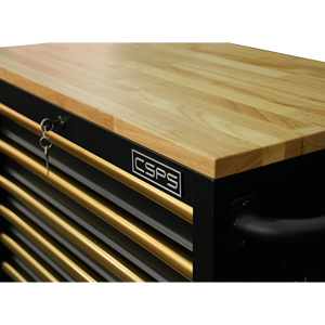 Powder Coated Steel 7 <b>Drawer</b> 76cm 7 <b>Drawer</b> <b>Tool</b> Cabinet With Gold Handles Family keywords: Storage Use - Product Image 6