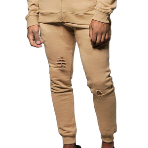 Custom Printed Two-Piece Solid Distressed Pullover Hoodie Straight Leg <b>Flared</b> Fleece-Lined <b>Sweatpants</b> Winter Streetwear - Product Image 4