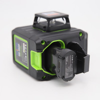 Niveau laser à faisceau vert 3D auto-nivelant 3x360 °   Projecteur à faisceau croisé avec batterie rechargeable et diode Osram LD