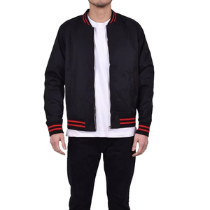 Chaqueta Bomber Varsity de Satén 100% Poliéster para Hombre, Corte Ajustado, Cuello Alto, Diseño con Cremallera, para Primavera - Product Image 6